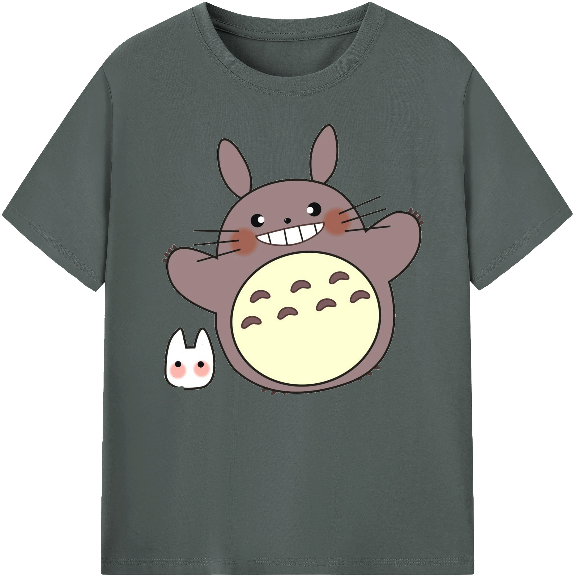 （画像用） となりのトトロ 草壁メイ 草壁サツキ My Neighbor Totoro Satsuki Kusakabe Mei Kusakabe 綿100％ メンズ半袖Tシャツ｜肌触りやわらか＆通気性